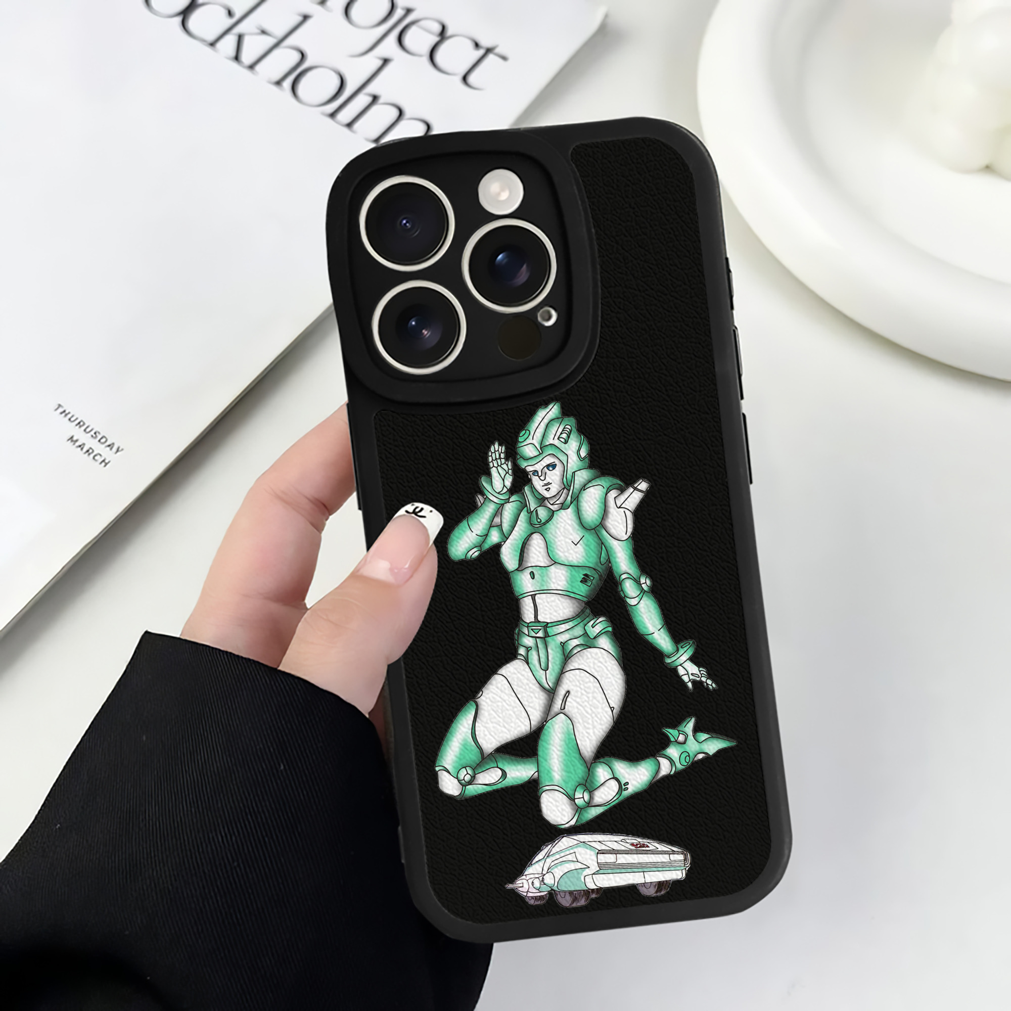 （画像用）  【iPhone 16シリーズ対応】シリコンスマホケース（レザー調） 材質：シリコン